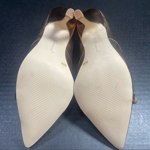 BRAND NEW NEVER WORN BCBGENERATION ANTIQUE BRONZE 4” HEELS 5.5M FLASHY! - Picture 10 of 10